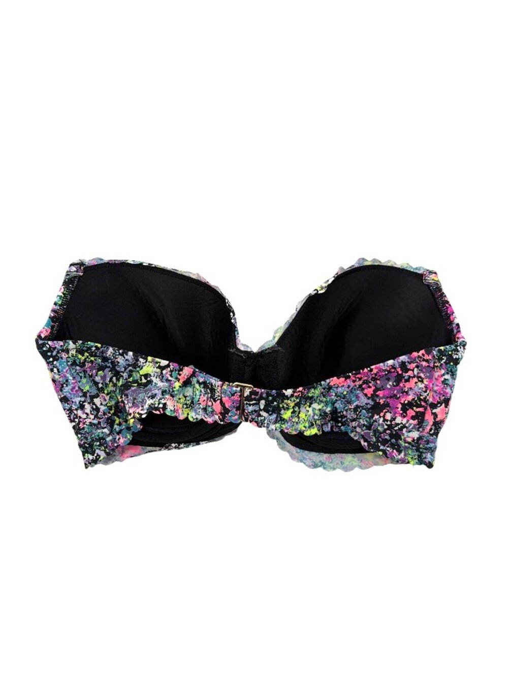 Victorias Secret 32DD Womens Bikini Top Multicolor Splatter Print Padded Swim - Picture 2 of 5